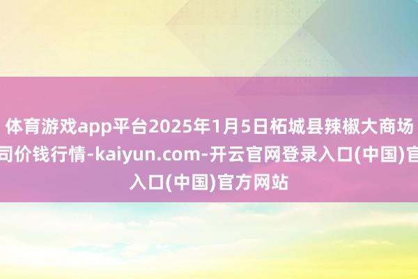 体育游戏app平台2025年1月5日柘城县辣椒大商场有限公司
