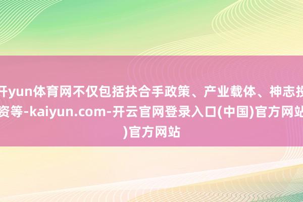 开yun体育网不仅包括扶合手政策、产业载体、神志投资等-ka