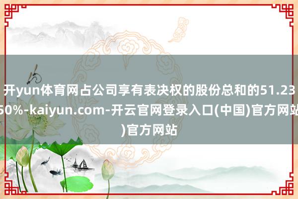 开yun体育网占公司享有表决权的股份总和的51.2350%-