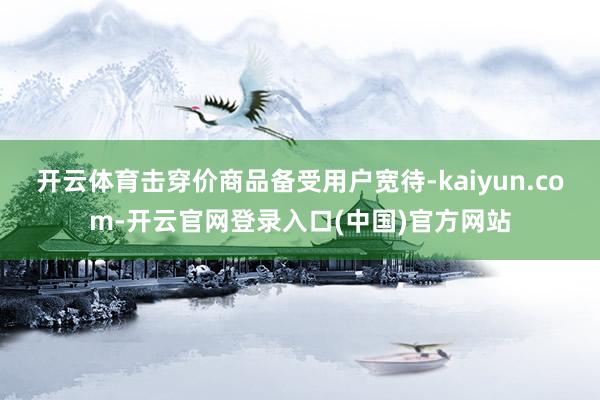 开云体育击穿价商品备受用户宽待-kaiyun.com-开云官