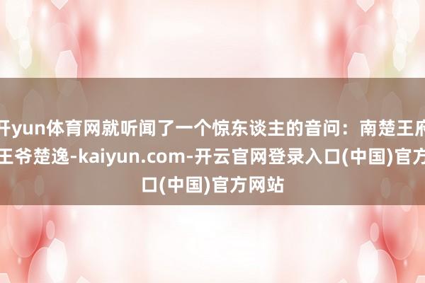 开yun体育网就听闻了一个惊东谈主的音问：南楚王府的小王爷楚