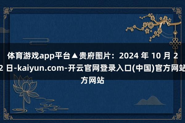 体育游戏app平台▲贵府图片：2024 年 10 月 22 