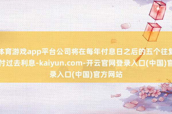 体育游戏app平台公司将在每年付息日之后的五个往复日内支付过